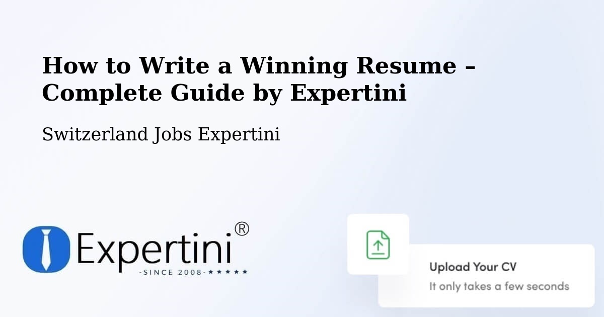 Resume Writing Guide for Job Seekers – Stäfa - Stäfa, Switzerland Jobs Expertini